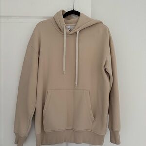 ZARA men’s tan colored plush fleece lined hoodie sweatshirt sweater size large